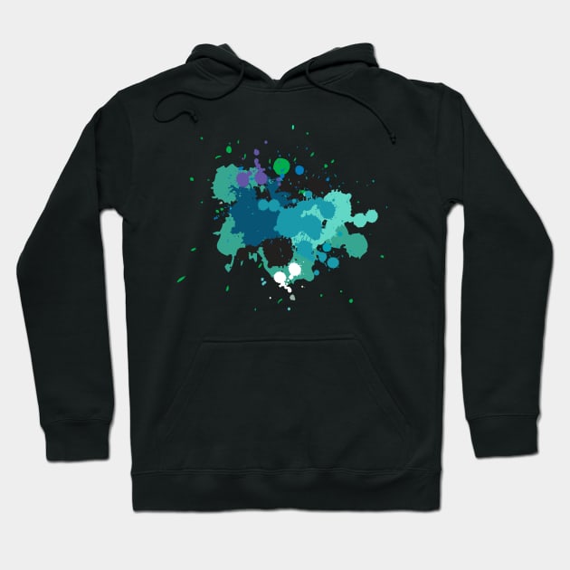 Splat Green Hoodie by Art By Mojo